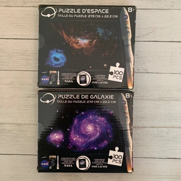 NASA Space Puzzles Galaxy Planets Star Milky Way Stickers Fact Sheets NEW Sealed - Picture 4 of 7